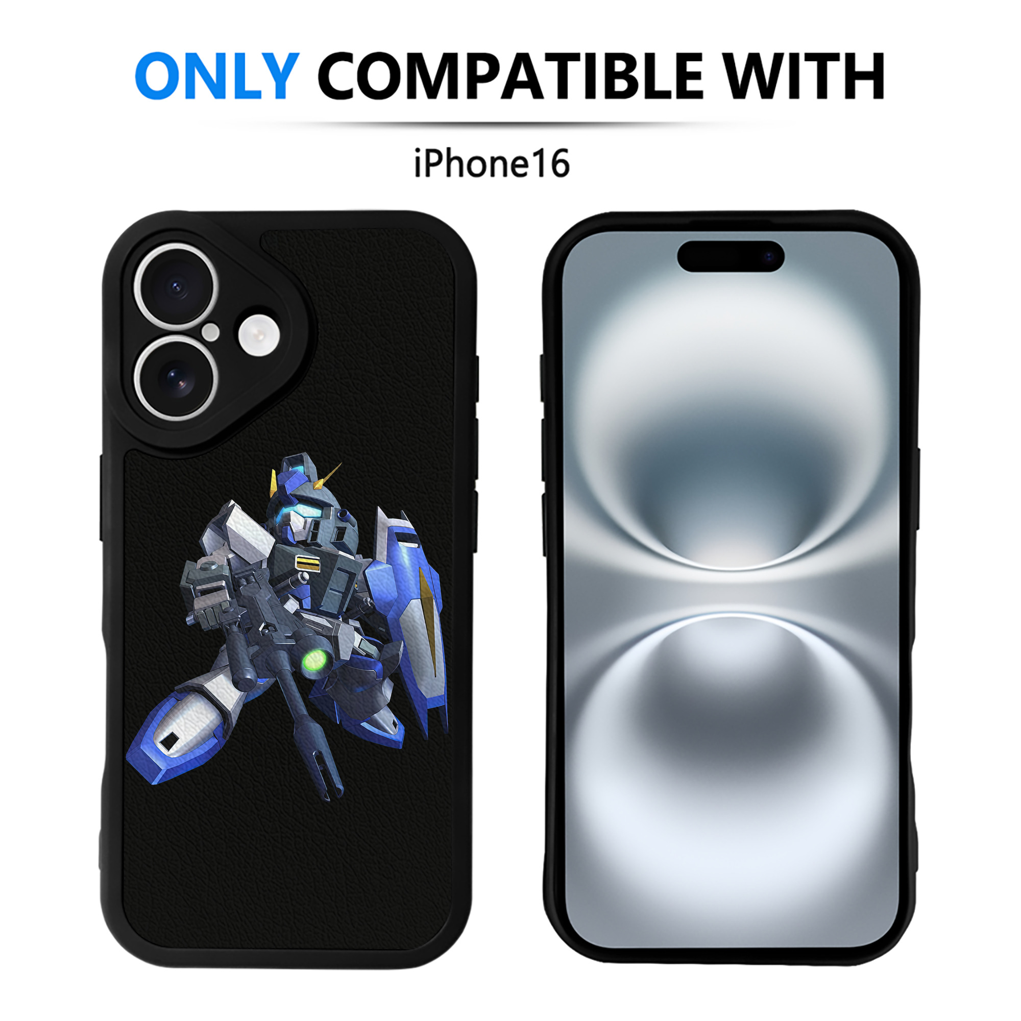 （画像用） 機動戦士ガンダム Mobile Suit Gundam 【iPhone 16シリーズ対応】シリコンスマホケース（レザー調） 材質：シリコン
